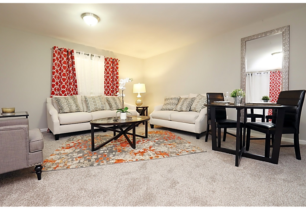 View_of_Model_Living_room_with_furniture_and_carpet
